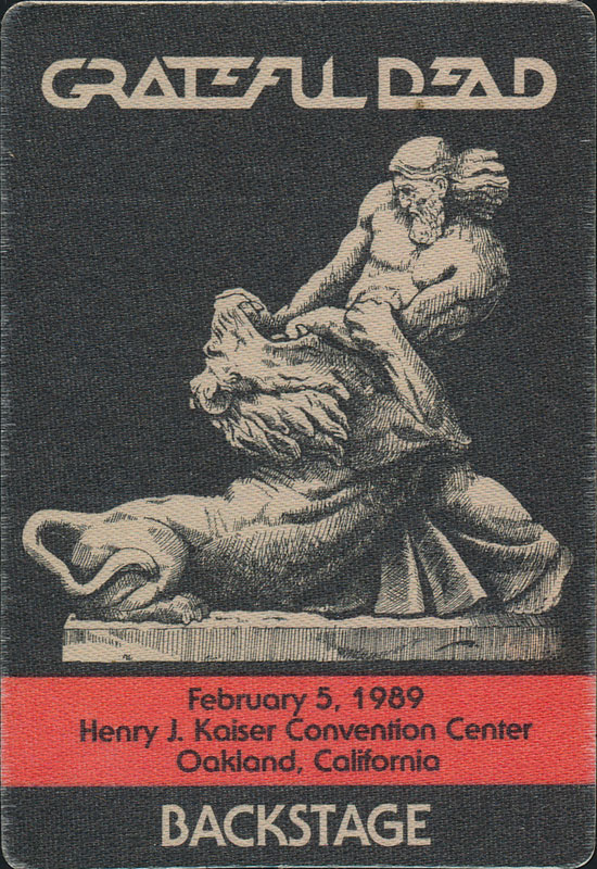 Grateful Dead 2/5/1989 Oakland Backstage Pass