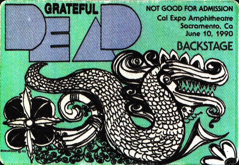 Grateful Dead 6/10/1990 Sacramento Backstage Pass