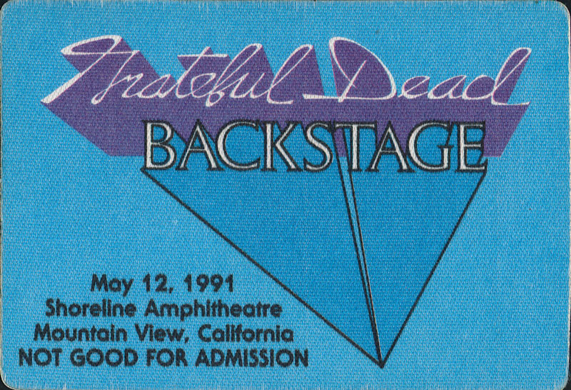 Grateful Dead 5/12/1991 Mountain View CA Backstage Pass
