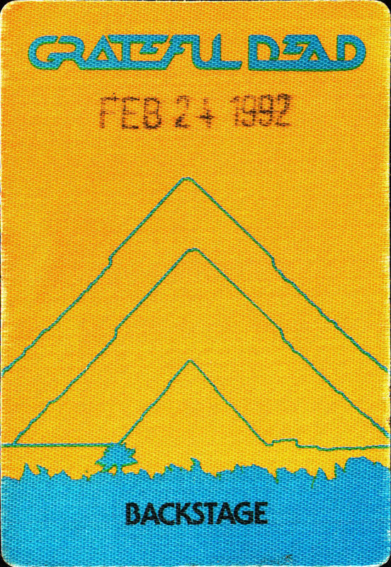 Grateful Dead 2/24/1992 Oakland Backstage Pass