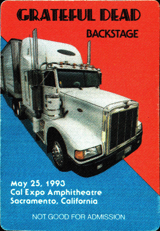 Grateful Dead 5/25/1993 Sacramento Backstage Pass