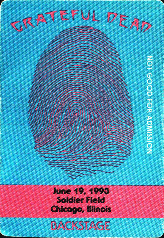 Grateful Dead 6/19/1993 Chicago Backstage Pass