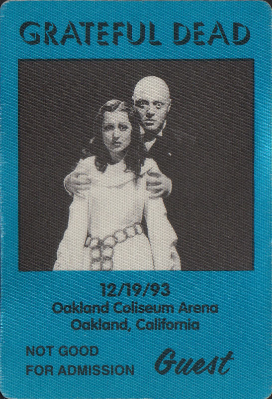 Grateful Dead 12/19/1993 Oakland Backstage Pass