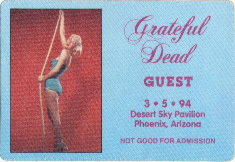 Grateful Dead 3/5/1994 Phoenix Backstage Pass