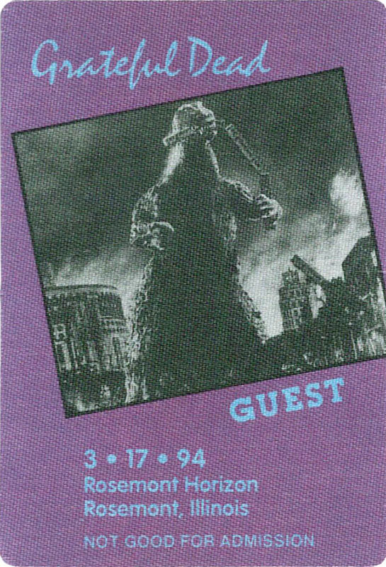 Grateful Dead 3/17/1994 Chicago Backstage Pass