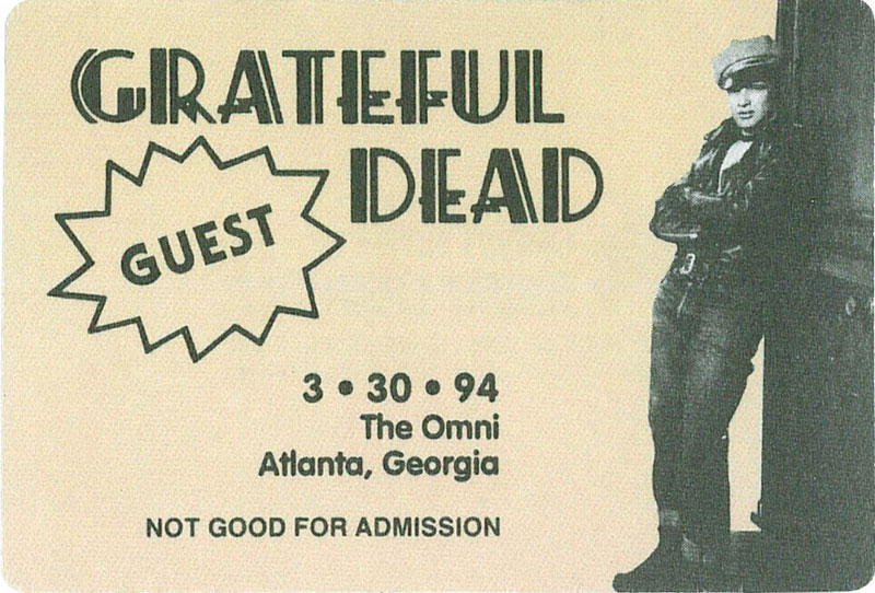 Grateful Dead 3/30/1994 Atlanta Backstage Pass