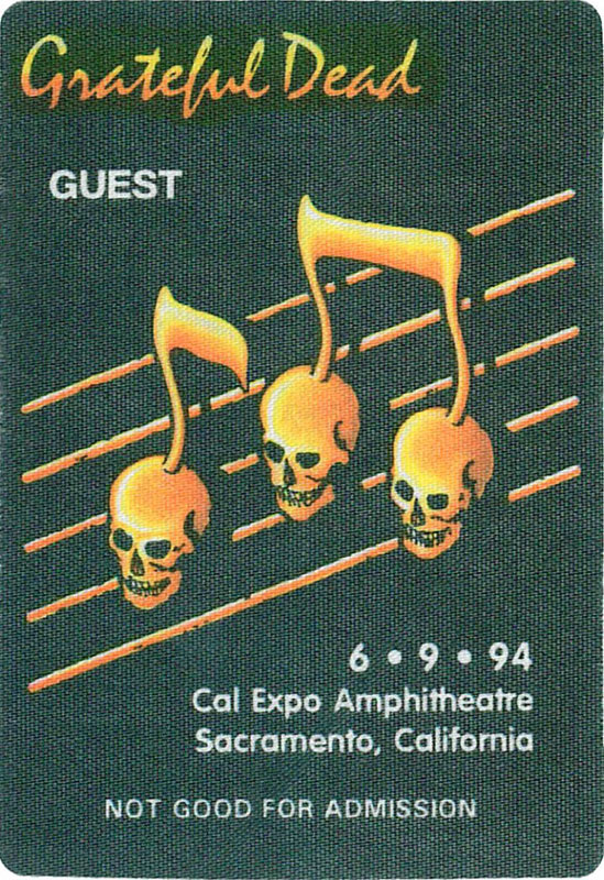 Grateful Dead 6/9/1994 Sacramento Backstage Pass