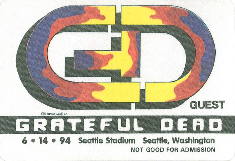 Grateful Dead 6/14/1994 Seattle Backstage Pass