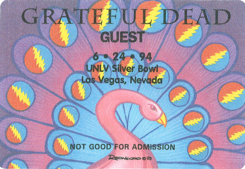 Grateful Dead 6/24/1994 Las Vegas Backstage Pass