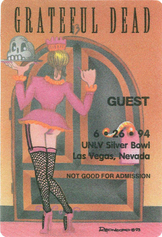 Reonegro Grateful Dead 6/26/1994 Las Vegas Backstage Pass