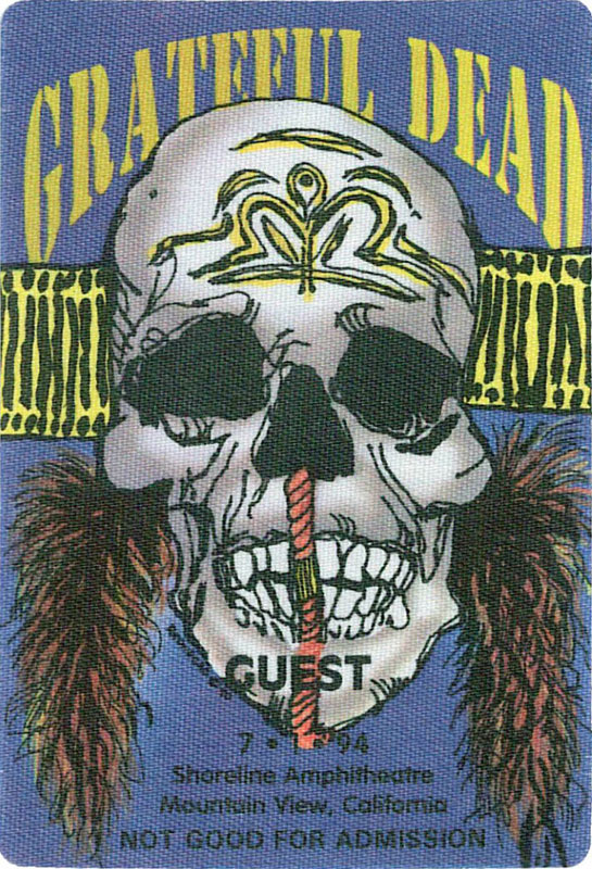 Reonegro Grateful Dead 7/1/1994 Mountain View Backstage Pass