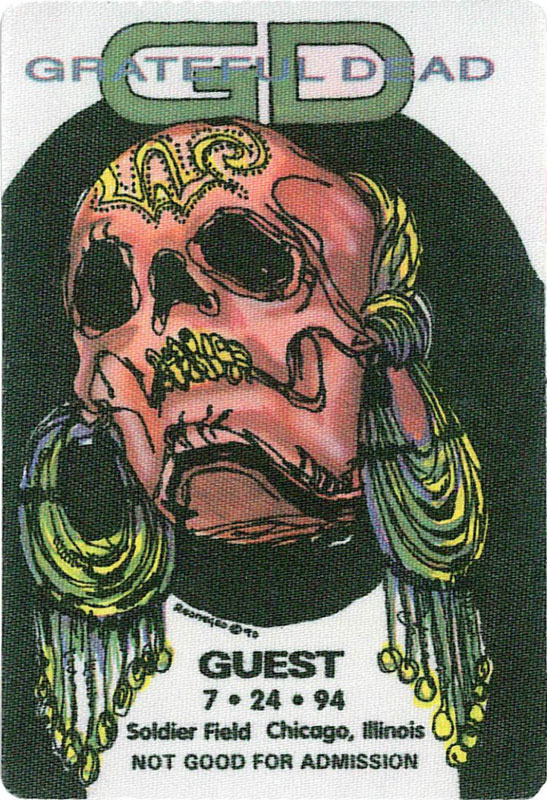 Reonegro Grateful Dead 7/24/1994 Chicago Backstage Pass