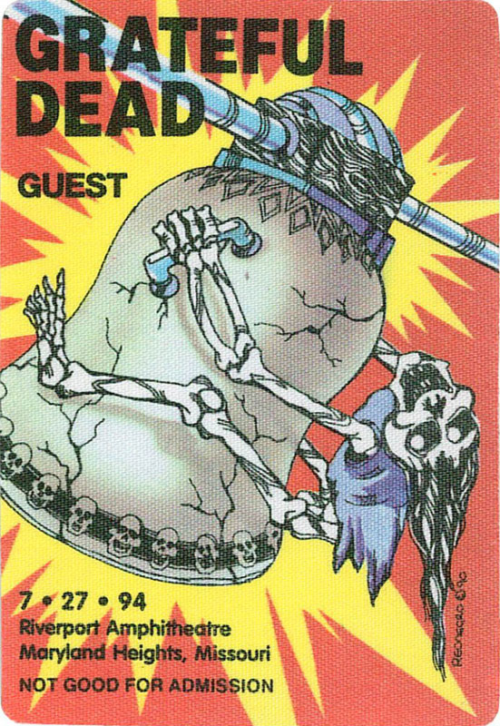 Reonegro Grateful Dead 7/27/1994 St. Louis Backstage Pass