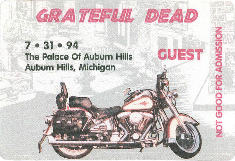 Grateful Dead 7/31/1994 Auburn Hills MI Backstage Pass