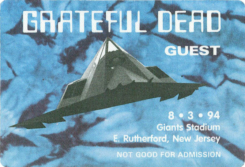 Grateful Dead 8/3/1994 NY Giants Stadium Backstage Pass