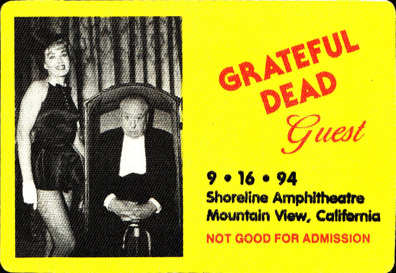 Grateful Dead 9/16/1994 Mountain View CA Backstage Pass