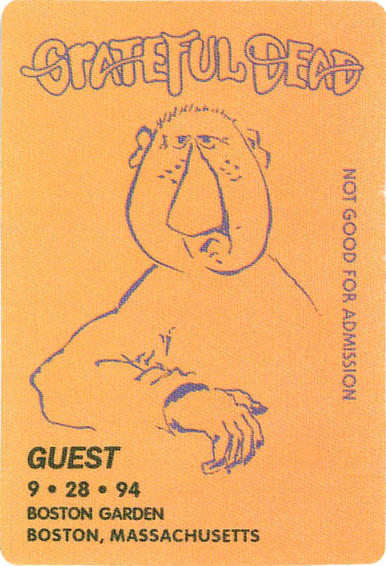 Grateful Dead 9/28/1994 Boston Backstage Pass