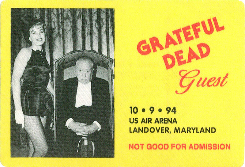 Grateful Dead 10/9/1994 Washington DC Backstage Pass