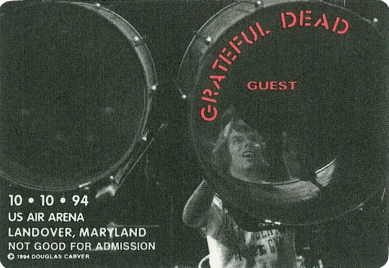 Grateful Dead 10/10/1994 Washington DC Backstage Pass