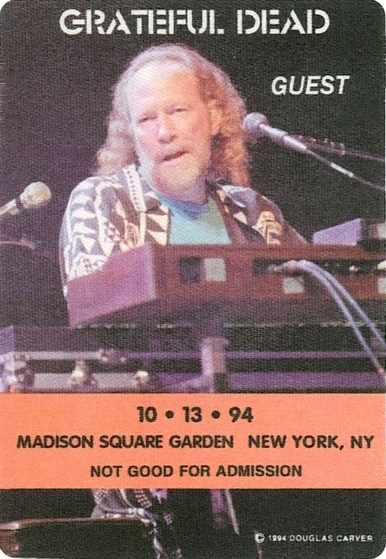 Grateful Dead 10/13/1994 New York City Backstage Pass