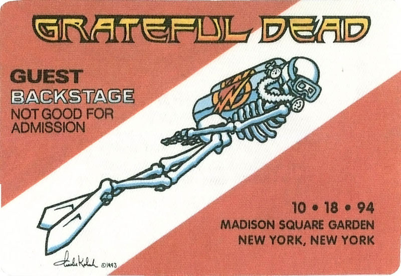 Grateful Dead 10/18/1994 New York City Backstage Pass