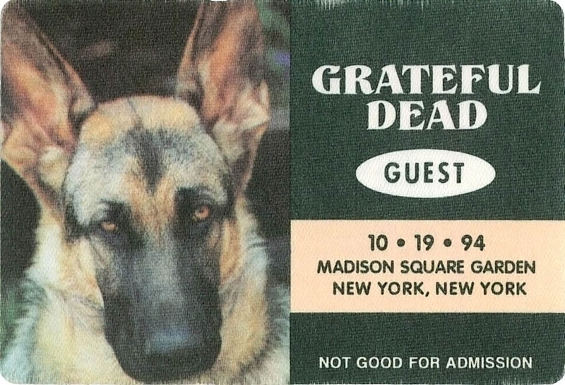 Grateful Dead 10/19/1994 New York City Backstage Pass