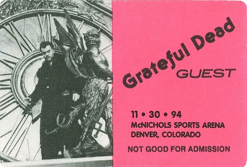 Grateful Dead 11/30/1994 Denver Backstage Pass