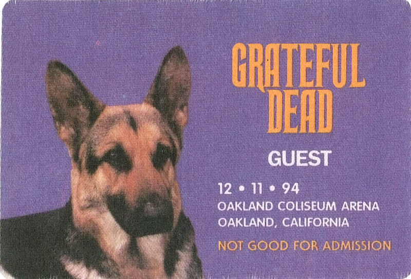 Grateful Dead 12/11/1994 Oakland Backstage Pass