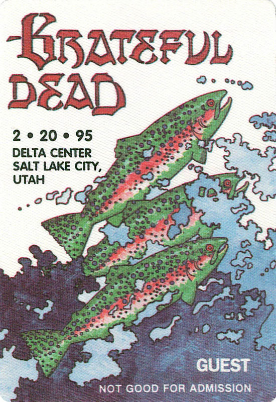 Grateful Dead 2/20/1995 Salt Lake City Backstage Pass