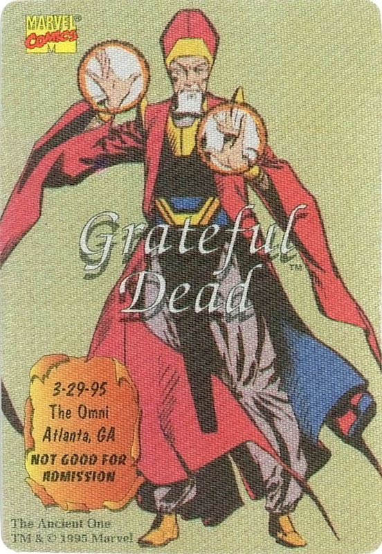 Grateful Dead 3/29/1995 The Ancient One Marvel Backstage Pass