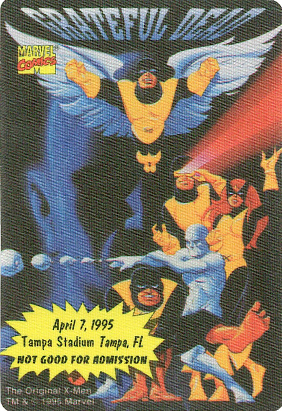 Grateful Dead 4/7/1995 X-Men Marvel Backstage Pass