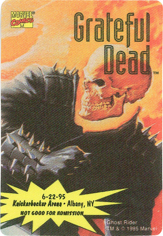 Grateful Dead 6/22/1995 Ghost Rider Marvel Backstage Pass