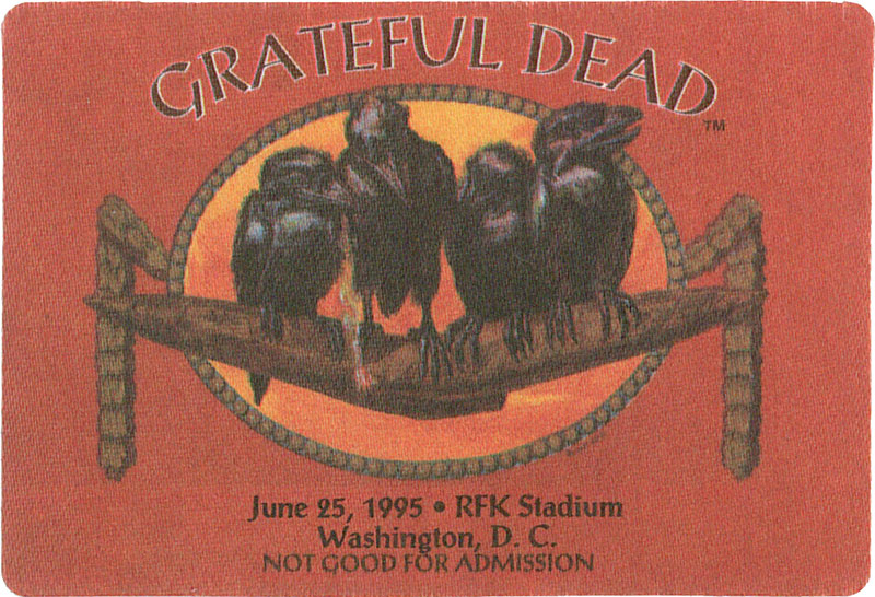Grateful Dead 6/25/1995 Washington DC Backstage Pass