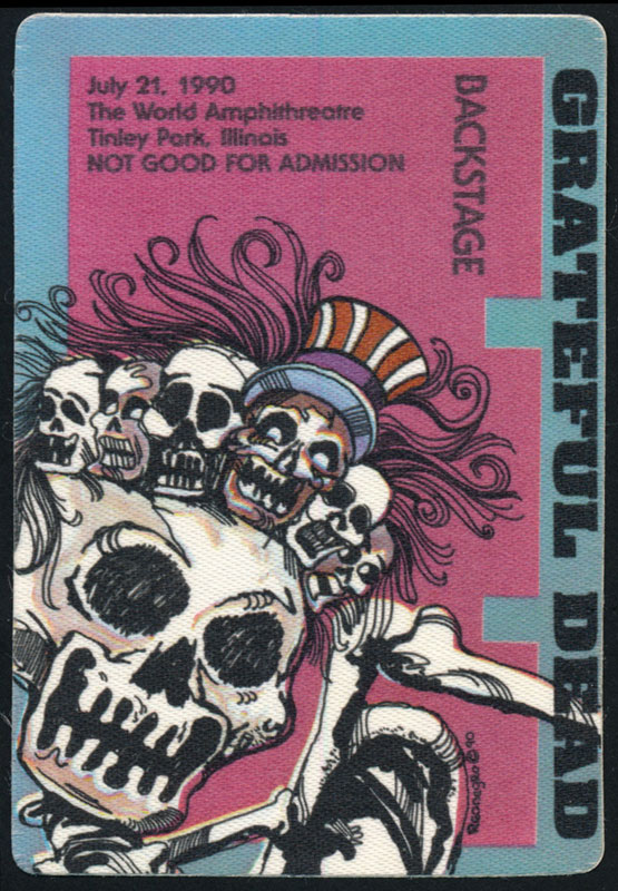 Grateful Dead 7/21/1990 Chicago Backstage Pass