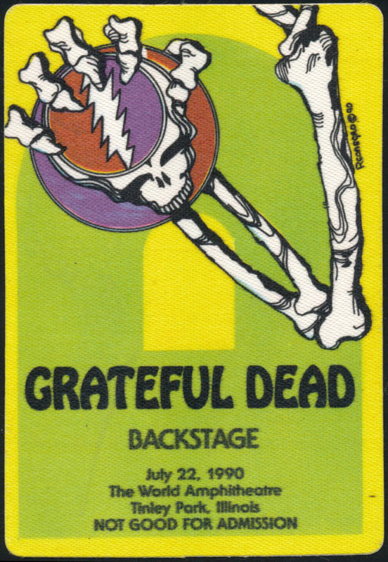 Grateful Dead 7/22/1990 Chicago Backstage Pass