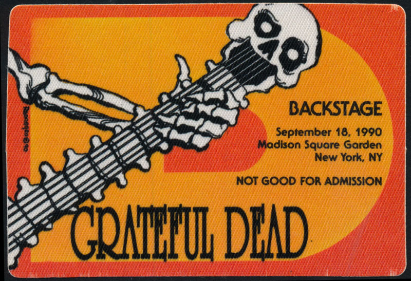 Grateful Dead 9/18/1990 New York City Backstage Pass