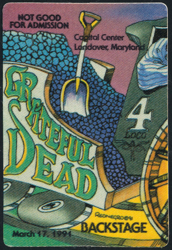 Grateful Dead 3/17/1991 Washington DC Backstage Pass