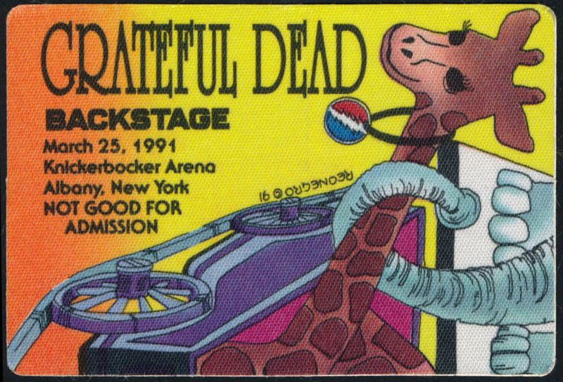 Grateful Dead 3/25/1991 Albany NY Backstage Pass