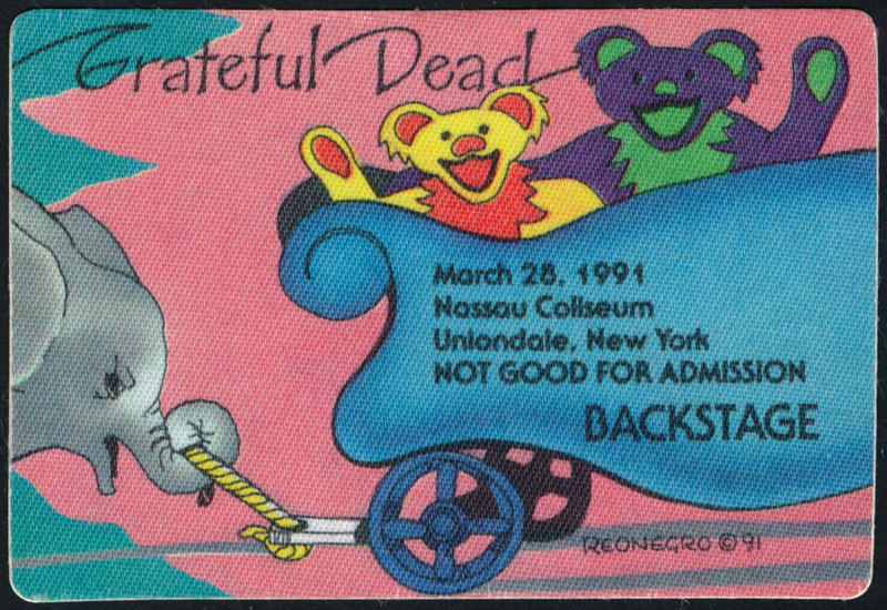 Grateful Dead 3/28/1991 Uniondale NY Backstage Pass