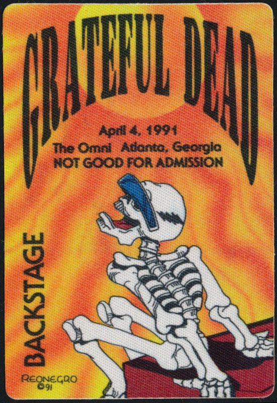 Grateful Dead 4/4/1991 Atlanta Backstage Pass