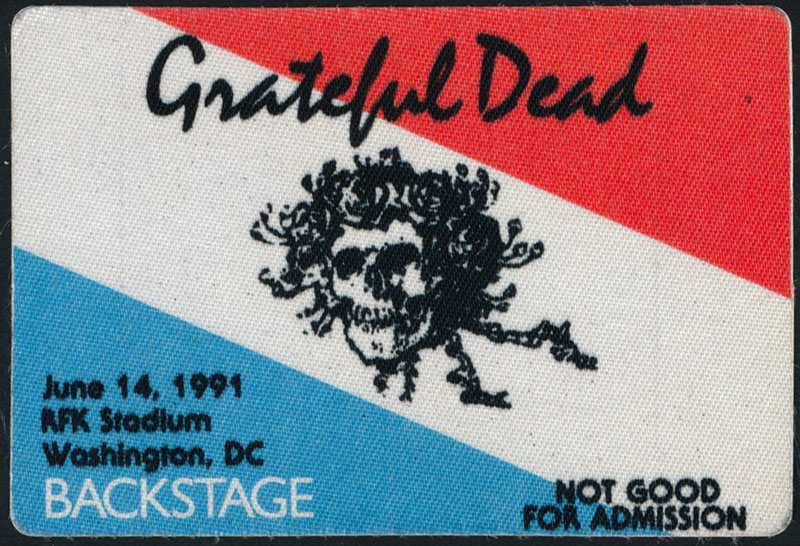 Grateful Dead 6/14/1991 Washington DC Backstage Pass