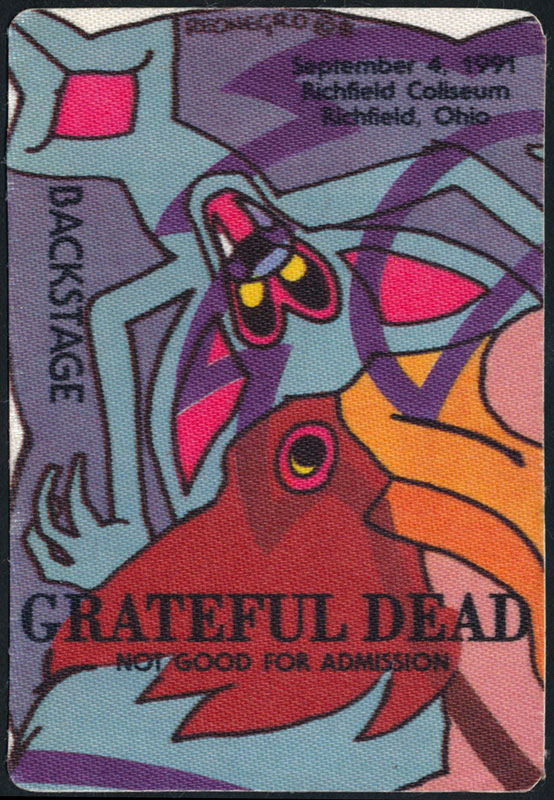 Grateful Dead 9/4/1991 Richfield OH Backstage Pass