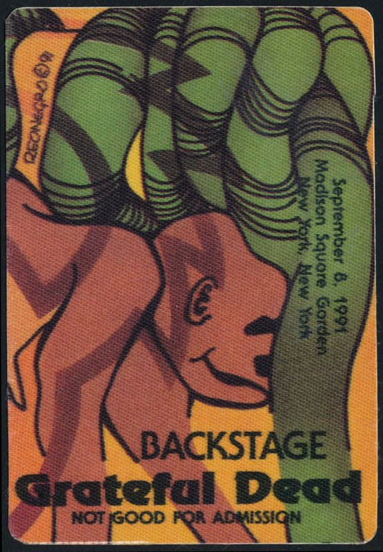 Grateful Dead 9/8/1991 New York City Backstage Pass