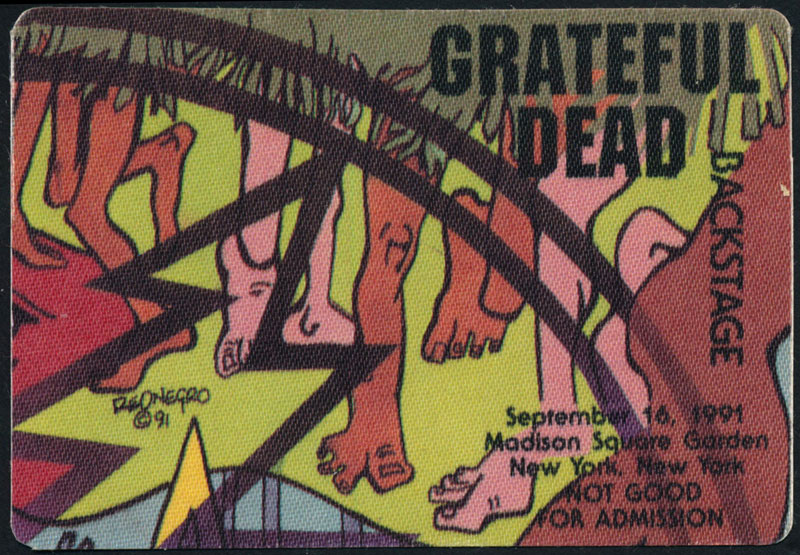 Grateful Dead 9/16/1991 New York City Backstage Pass