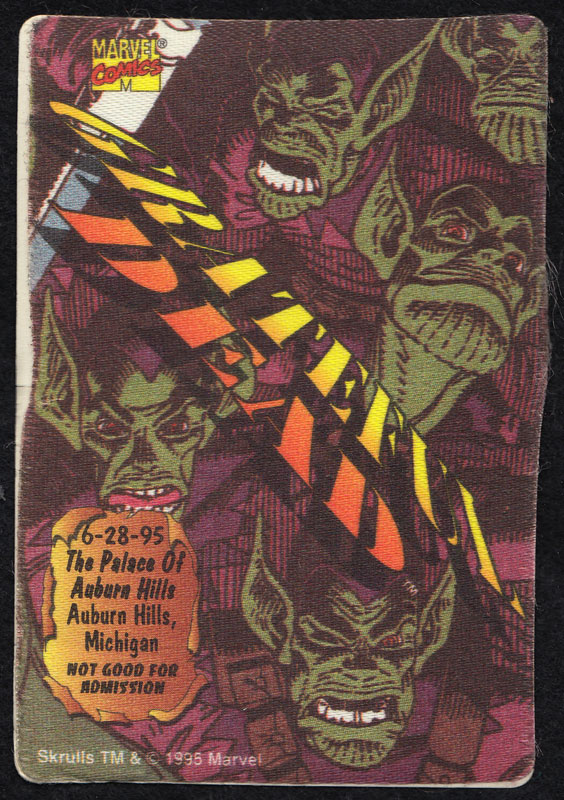 Grateful Dead 6/28/1995 Skrulls Marvel Backstage Pass