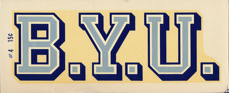 BYU Brigham Young University Decal