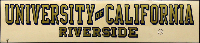 University of California Riverside Decal