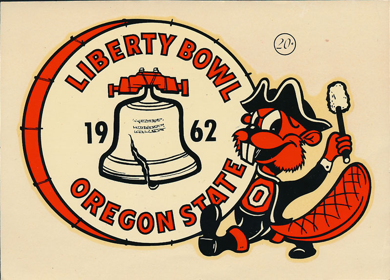 Oregon State University Beavers 1962 Liberty Bowl Champions Decal