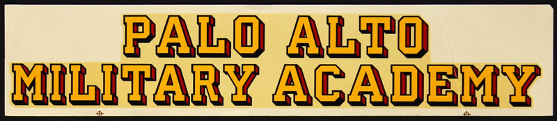 Palo Alto Military Academy Grade School Decal