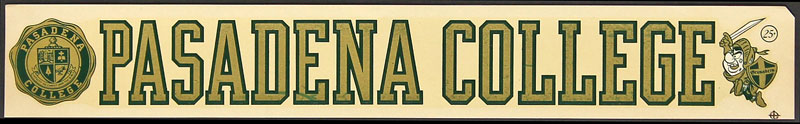 Pasadena College Crusaders Decal